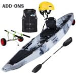 MAYFLY 12 Sit-on Top Single kayak with Adjustible aluminum