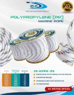 POLYPROPYLENE MARINE ROPE - PPR-XXWH-MZ - 90 METER SPOOL