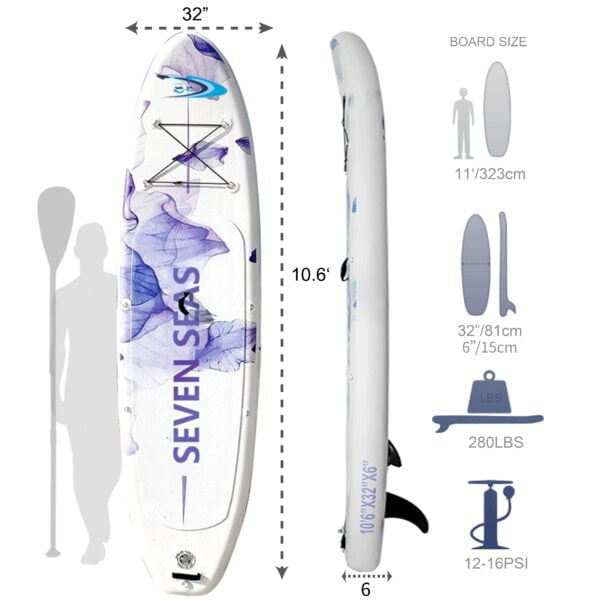 Seven Seas 2024 Silky Stand Up Paddle Board 10.6ft-11.6ft 01