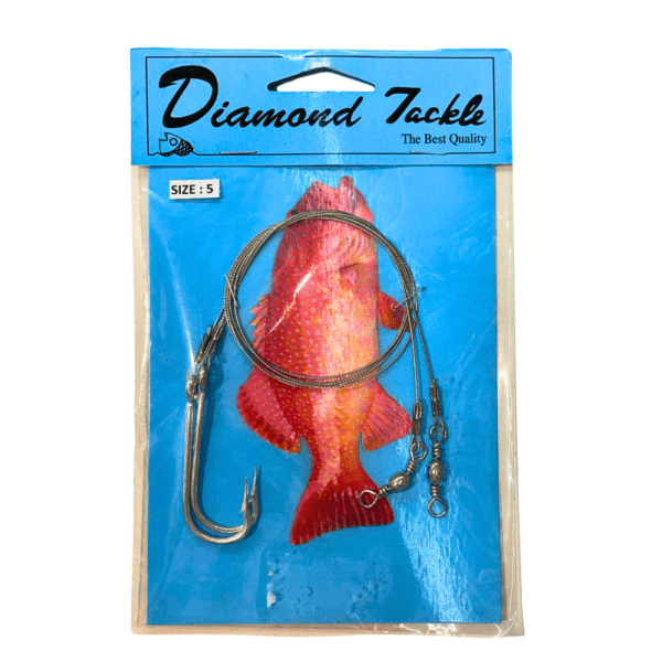 Diamond Tackle Hook with Wire #5